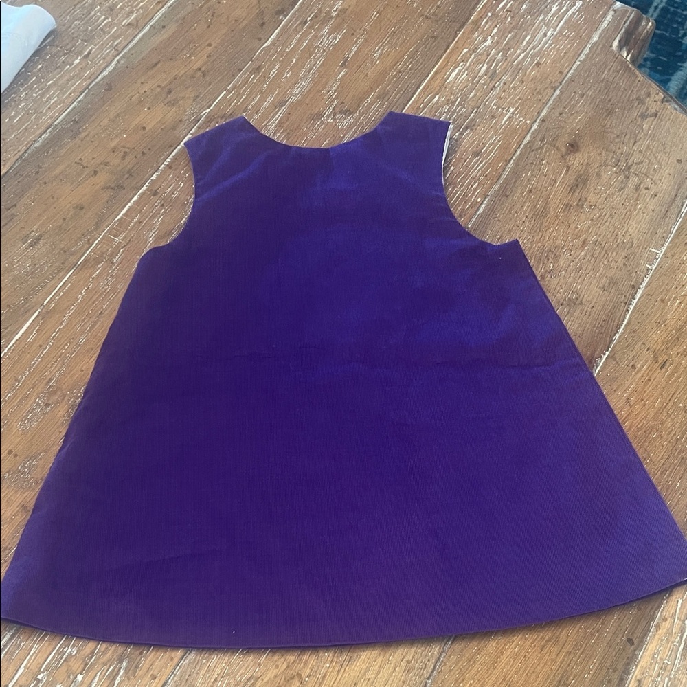 Purple Fleur-de-Lis Kids Dress - Picture 7 of 8